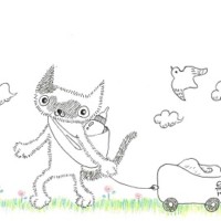 おさんぽネコ(Lサイズ)